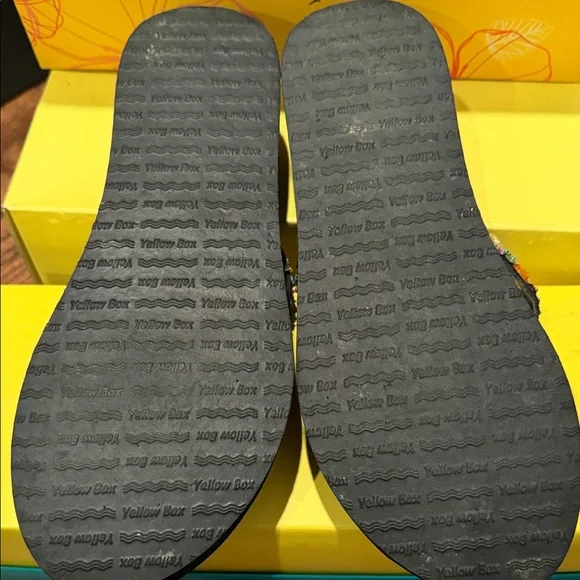 Yellow Box Women's Black Sandals with Colorful Sequins - Picture 5 of 5